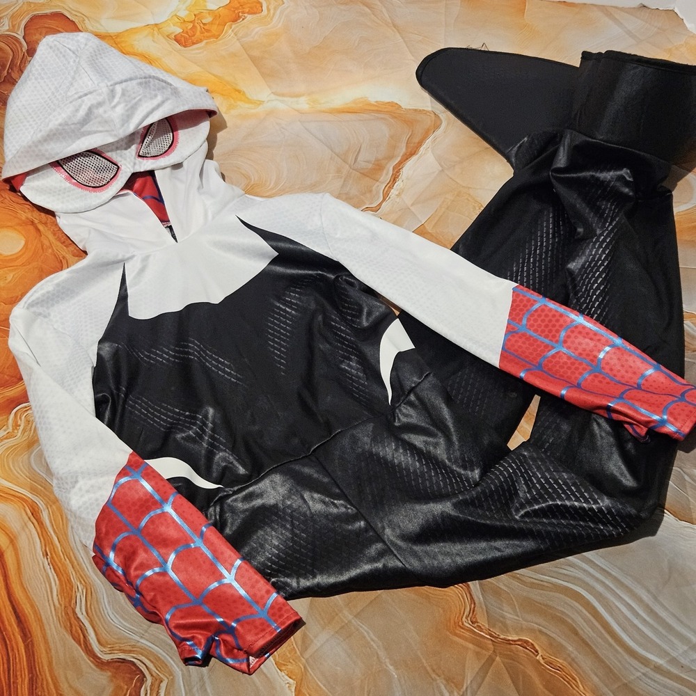 Marvel Ghost Spider Spider Gwen Girls Costume Size 4-6 Small Jazwares Halloween